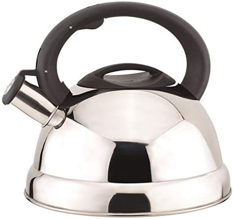 J&V TEXTILES Stainless Steel Whistling Tea Kettle, 3-Quart (Silver)* - Image 2