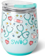 Swig Life 12oz Insulated Wine Tumbler with Lid, Scrub Life by SwigLife