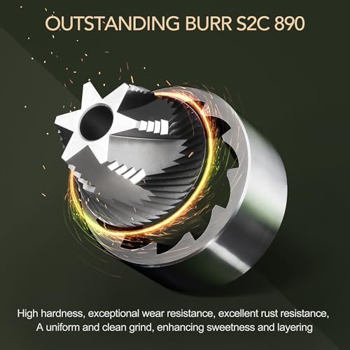 Timemore S3 Manual Coffee Grinder - External Adjustment with Stainless Steel Patented Burr | Hand Coffee Grinder Hign Presicion | Premium Timemore Grinder Chestnut S3, Green - Image 3