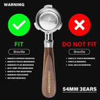 54mm Espresso Tool Set | Bottomless Portafilter with CrossCreek Walnut Handle | 54mm Espresso Distributor | Fit Breville & Sage Barista Espresso Basket | Coffee Accessories - Image 2