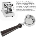 58mm Bottomless Coffee Portafilter, Single Layer Aluminum Alloy Portafilter Handle, Wooden Handle for Expobar Rocket Faema Wega EM19M2 Gemilai Casadio Ascaso Sanremo La Cimbali (F Sandalwood) - Image 6