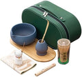 Matcha Whisk Set, Zen Travel Tea Ceremony Kit with Cat Figurine, Bamboo Whisk, Bowl, Incense & Portable Bag - 9-Piece Portable Matcha Set for Mindful Gifting & On-The-Go Rituals (P) by Unknown