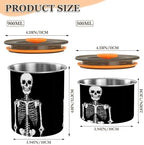 Stainless Steel Coffee Storage Containers with Airtight Lid, Human Skull Skeleton 30oz Food Storage Container Kitchen Canister for Tea, Coffee Beans, Ground, Sugar Storage - Image 3