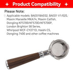58mm Bottomless Portafilter,3 ears 58mm Portafilter Stainless Steel portafilters and Walnut wood Handle Espresso Machine Accessories (#2) - Image 3
