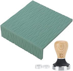 Coffee Tamper Set with Beech Handle and Embossed Tamping Mat for Home Cafe Use, 58mm Size, Silicone and Stainless Steel, Includes 1 Tamping Mat and 1 Tamper (Green) - Image 6