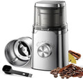 SHARDOR Electric Blade Coffee Grinder, Timed Grind Control Rotary Knob, All-stainless steel shell,Adjustable,for Coffee Beans, Spices & Herbs, with 1 Removable Stainless Steel Bowl,Sliver by Shardor