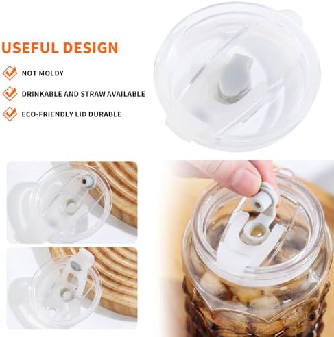Jiuchen 4-Pack 18oz Borosilicate Glass Cups with Leakproof Lids & Straws,Multi-Use Tumblers for Office and Home - Iced Coffee, Smoothies, Cocktails, Juice, Iced Tea & Protein Shakes, Dishwasher Safe - Image 3