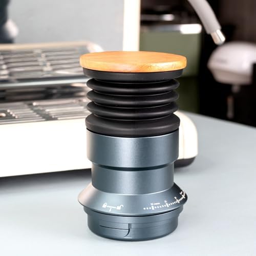 Luocute Single Dose Hoppers, Aluminum Alloy Coffee Grinder Hoppers with Silicone Bellow Wooden Lid, Espressos Machine Replacement for Cleanings Coffee Grounds and Freshes Brewing - Image 5