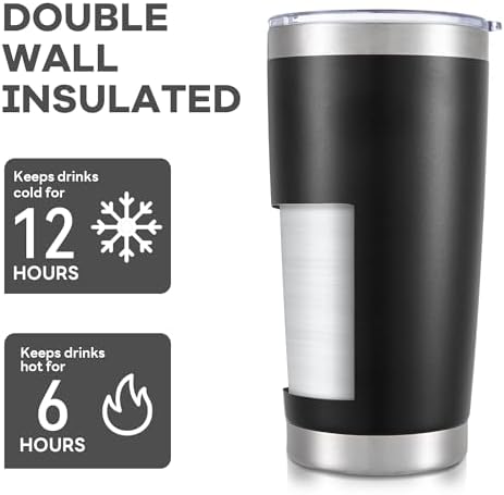20 oz Tumbler with Lid Stainless Steel Insulated Tumblers Bulk Cups Mug - Image 3