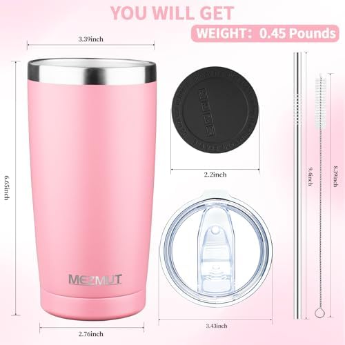 MEZMUT 20oz Insulated Tumbler Cup Travel Coffee Mug with Lid(Mixed1,4 Pack) - Image 3