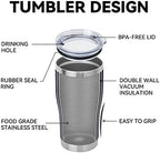 DOMICARE 20oz Tumbler with Lid Stainless Steel Tumblers Bulk, Double Wall Vacuum Insulated Coffee Travel Mug Powder Coated Tumbler, 8 Count (Pack of 1) Navy - Image 4