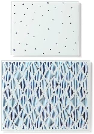 Lenox 895698 Blue Bay 2-Piece Glass Cutting Board Set by Lenox