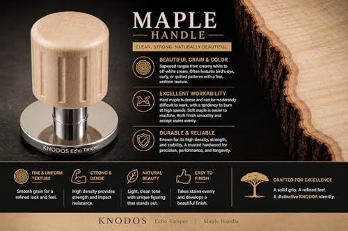 Click Feedback Tamper 58mm with Maple Handle - Image 6