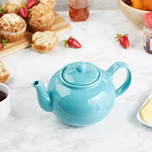 Stoneware Teapot - Turquoise - Image 4