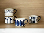 Koja Colorful Hand Painted Ceramic Mugs, 16 oz, Set of 4, Dishwasher Safe - Image 4