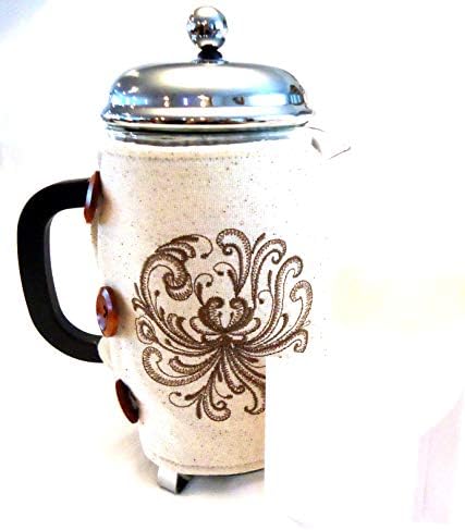 Integrity Designs Scandinavian Rosemaling Embroidered French Press Cozy - Image 2