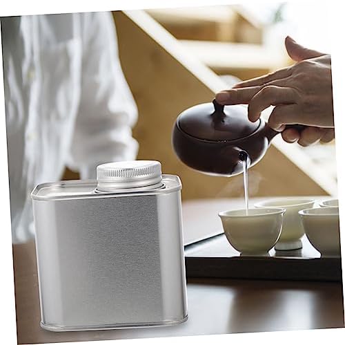 3pcs Airtight Coffee and Tea Canisters Square Tin Storage Jars for Sugar Loose Leaf Tea and Coffee Powder Moisture Secure Lids - Image 3