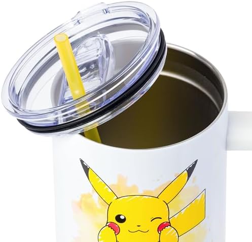Silver Buffalo Pokémon Pikachu, Stainless Steel Tumbler, 40oz - Image 5