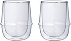 Double-Walled Kinto KRONOS Coffee Cups - Maintain Temperature - Prevent Condensation - 250 ml (8.45 fl. oz.) each - Set of 2 by Unknown