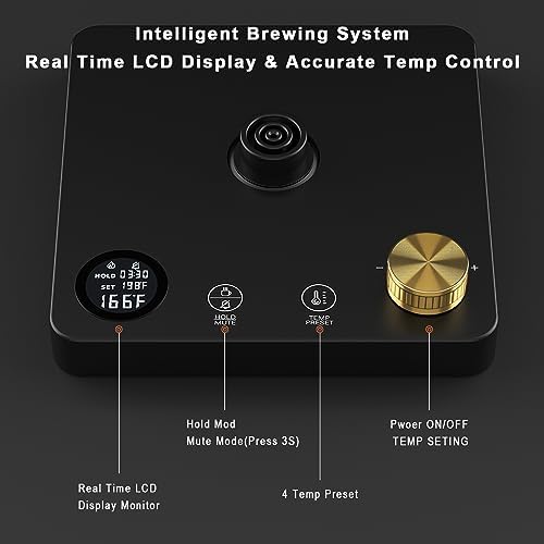 1200W Gooseneck Kettle with ±1℉ Temperature Control,Pour Over Electric Kettle for Coffee & Tea,Digital Display,4 Temp Preset,12H Keep Warm,100% Stainless Steel,Rapid Heating,1L,Matte Black - Image 2