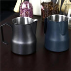 350ml/500ml 304 Stainless Steel Coffee Pitcher Milk Frothing Cup Cream Maker Barista Craft Espresso Latte(500ML Rice white) - Image 5