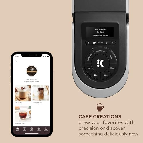 Keurig K-Café SMART Single Serve Coffee Maker with WiFi Compatibility, Latte and Cappuccino Machine with Built-In Frother, 6 Brew Sizes, Black - Image 3