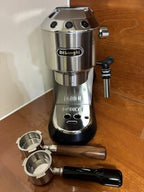 51mm Bottomless Portafilter Fits DeLonghi EC680 and EC685 Espresso Machine Stainless Steel Naked Portafilter Along with Double Shot Filter Basket Coffee Bottomless Handle-Wooden - Image 5