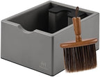 Espresso Knock Box with Brush, Compact Coffee Grounds Container, Grey by MUVNA
