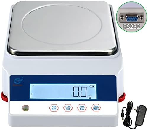 Large Range 10kg x 0.1g Precision Lab Balance Scale - Grain/Gram Scale - Table Top Industrial Laboratory Weighing and Measuring Scale - Image 2