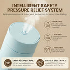 Portable Travel Electric Kettle, 120V, 450ml, 4 Temperature Control, Blue - Image 4