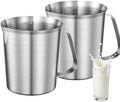Stainless Steel Metal Measuring Cup w/Handle for Liquid,24&24oz by WELKORCateringEquipment