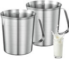 Stainless Steel Metal Measuring Cup w/Handle for Liquid,24&24oz by WELKORCateringEquipment
