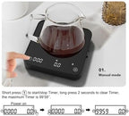 Digital Coffee Scale, Rechargeable Espresso Scale with Tare Function, 0.1g Precision, LED Display, Manual/Automatic Timing for Espresso and Pour Over Brewing - Image 2