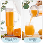 40 oz plastic tumbler with handle and Straw Lid，clear tumbler，Double Wall Vacuum Reusable plastic Water Bottle Travel Mug Cup，Classic Acrylic Tumblers (4 Pack) - Image 4