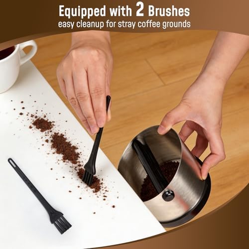 Coffee Knock Box, 650ml Stainless Steel Coffee Puck Bin with 2 Brushes, Professional Espresso Knock Box with Removable Shock-Absorbing Knock Bar for Cafe Kitchen Restaurant - Image 7
