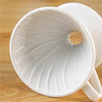 Cracked Ceramic Design Pour Over Coffee Dripper, Food‑Grade Material Barista Accessory for Home and Cafe Brewing(02 4Cups) - Image 7