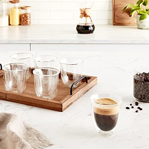 De'Longhi America 5513296661 Creamy Collection Double Walled Thermo Cappuccino Glasses (Set of 6), Clear - Image 2
