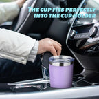 20oz Tumbler with Straw and Brush, Stainless Steel Vacuum Insulated tumbler, Double Wall Insulated Coffee Tumbler for Outdoor, Home, Travel,Office (lilac，4pcs) - Image 3