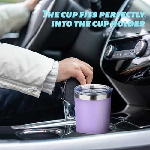 20oz Tumbler with Straw and Brush, Stainless Steel Vacuum Insulated tumbler, Double Wall Insulated Coffee Tumbler for Outdoor, Home, Travel,Office (lilac，4pcs) - Image 3