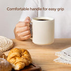 theterra Ceramic Coffee Mugs Set of 4, 14.2 oz Coffee Cups with Handle - Image 5