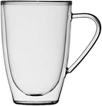 Safdie & Co. Barista Plus Insulated, Cappuccino Cups,Glass Coffee Mug, 435ml, Transparent- pack of 4 coffee mugs - Image 2