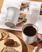 famiware Aurora Coffee Mugs, 14oz Mug Set of 4, Stoneware Cup with Handle - Image 3
