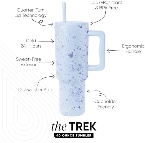 Simple Modern Disney 40 oz Tumbler with Handle & Straw Lid | Insulated Reusable Stainless Steel Water Bottle Travel Mug | Gifts for Women Men Him Her | Trek Collection | 40oz | Minnie Specktacular - Image 2