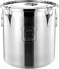 48L Stainless Steel Containers With Lid & Silicone Sealing Ring, Food Storage Container Airtight Canister Storage Bucket for Rice Flour Grain Coffee Bean (48L) by Unknown