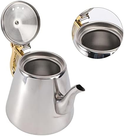 Tea Pot 1.2L Induction Cooker Plus Kettle Large Capacity Teapot Stainless Steel Teapot Tea Maker Coffee Pot Kitchen Cold Kettle Teapot for Infuser (Color : A-1.2L) - Image 4