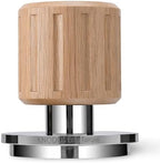 Self Leveling Coffee Tamper 54mm with Oak Handle by KNODOS