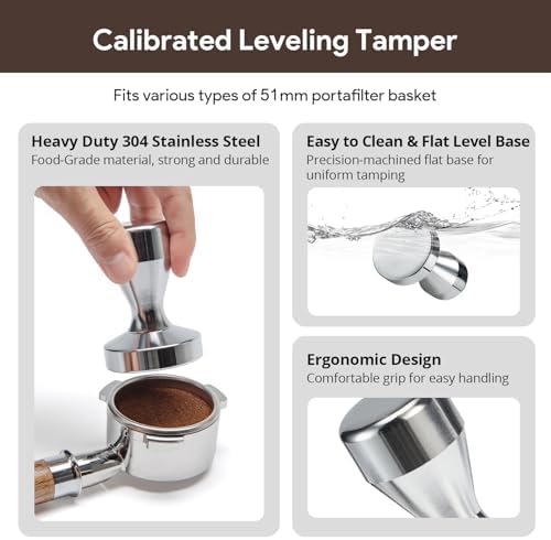 51mm Tamper Espresso Accessories Kit: WDT, Puck Screen, Dosing Funnel - Image 2