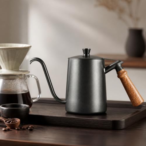 Pour-over Coffee Kettle Stream Direction Control Stainless Steel Gooseneck Pour-over Coffee Kettle Anti for Minimalist Kitchens - Image 4