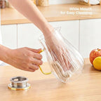 2 Pack Glass Pitcher with Lid and Handle for Fridge, Iced Tea and Coffee Carafe Beverage Serveware, 2 Liters/68 oz Heat Resistant Borosilicate Water Jug for Hot/Cold Drinks - Image 5