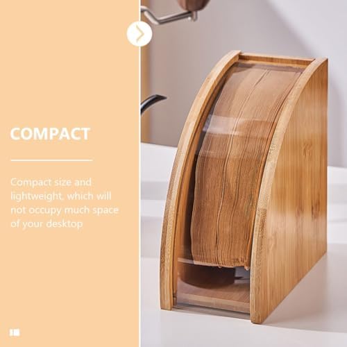 Coffee Filter Stand Large Capacity Wood Holder for Counter Storage - Image 6